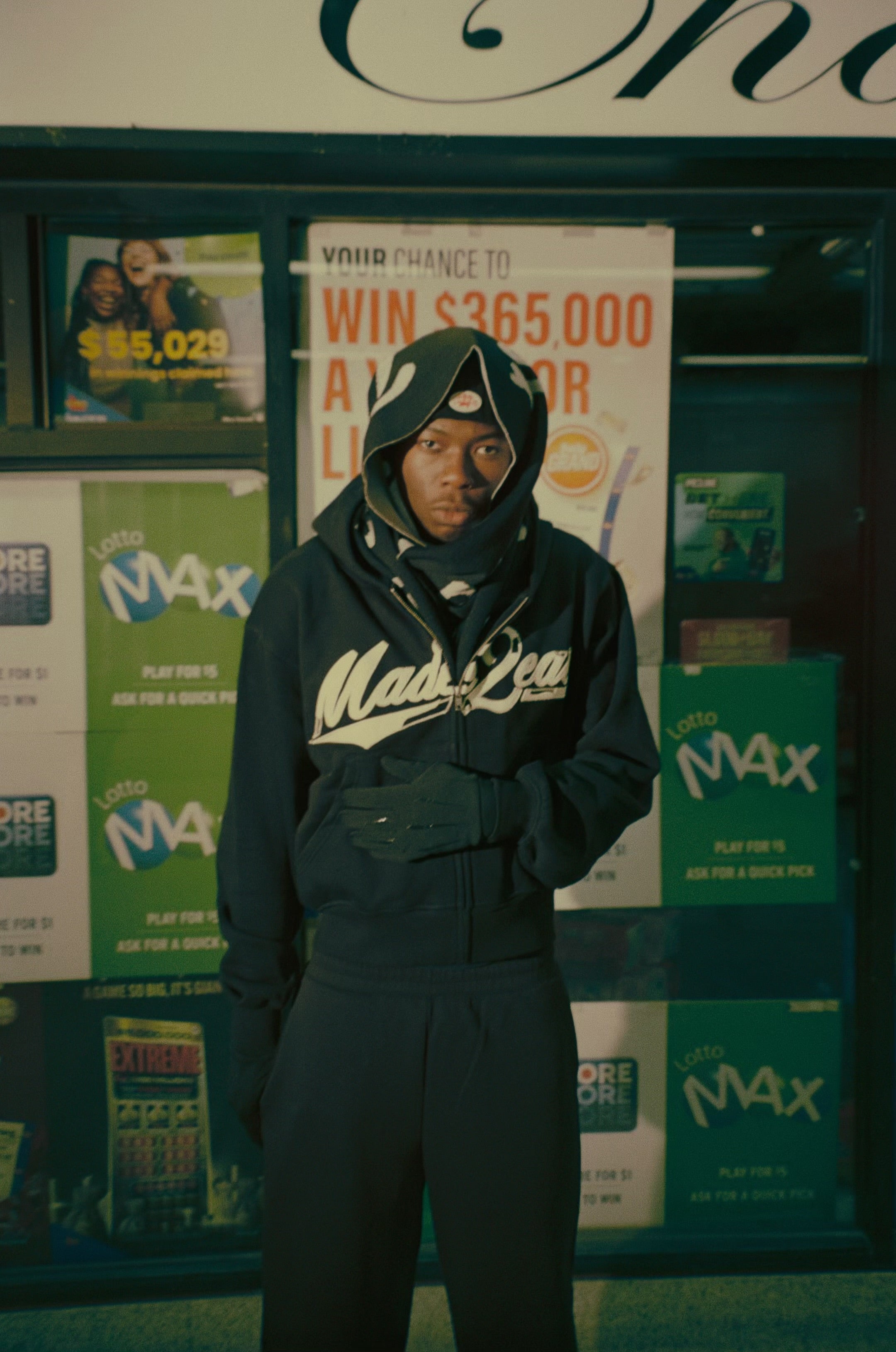 ROPE STITCHED MADE2EAT HOODIE - BLACK