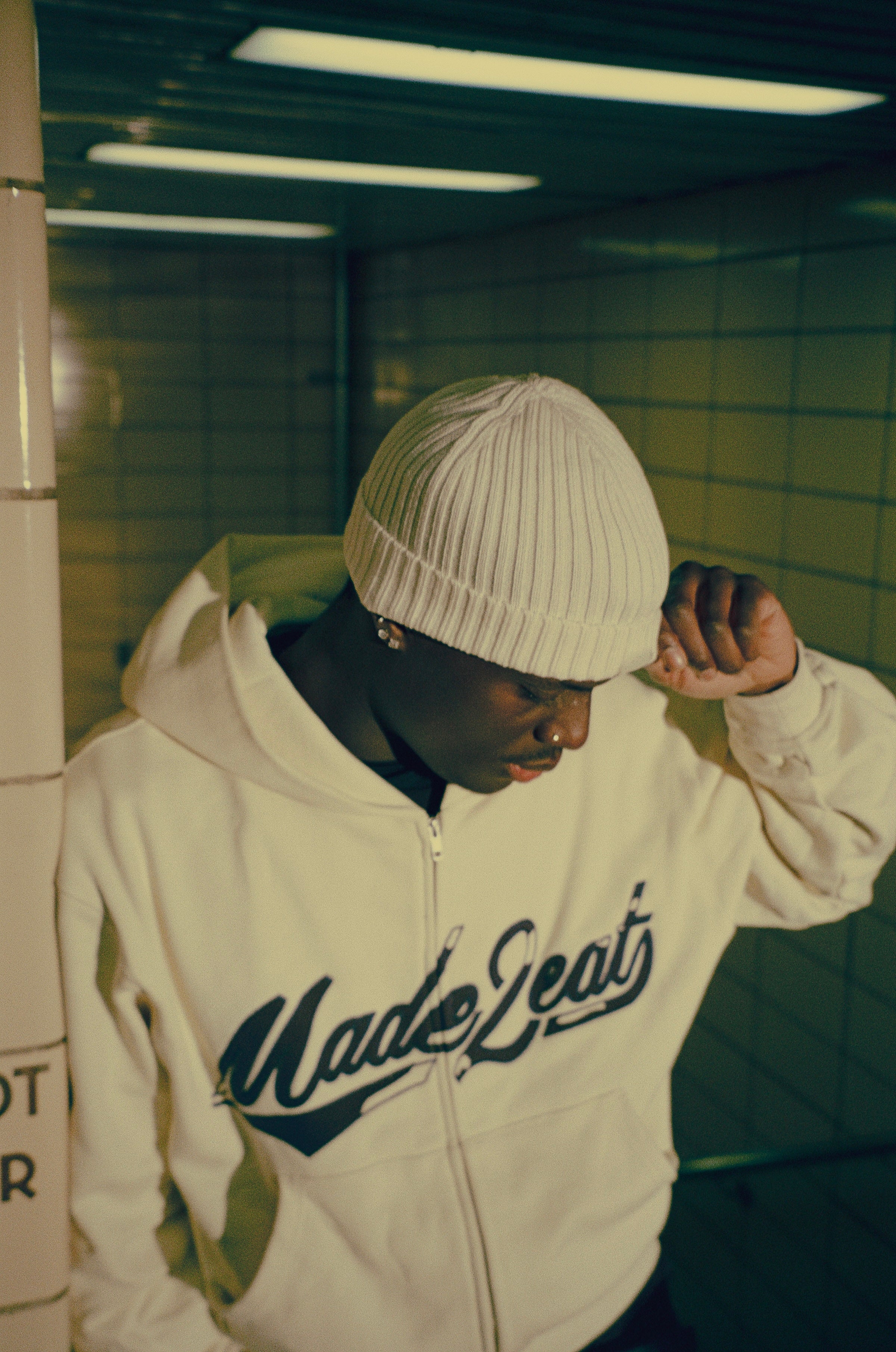 ROPE STITCHED MADE2EAT HOODIE - CREAM