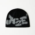black made2eat beanie product photo on a white background